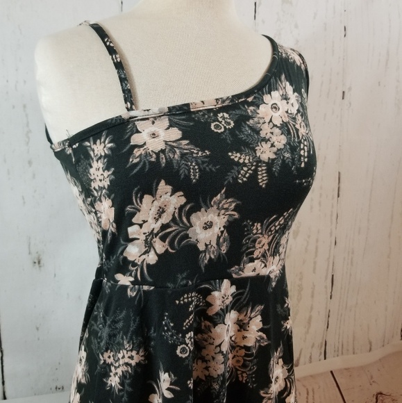 ANGIE Fit & Flare Floral Print DressBlack - Picture 2 of 8